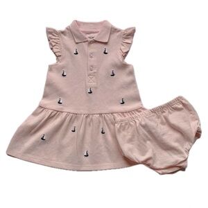 Little Me Girl’s Tennis Dress W/Sailboat Detail